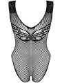 Body Sexy en Large Résille Noire B134