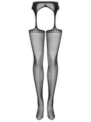 Collant Porte-jarretelles Effet Couture en Résille S314