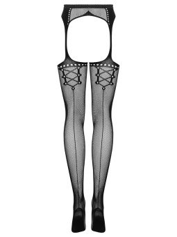 Collant Porte-jarretelles Effet Couture en Résille S314