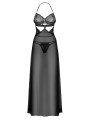 Iliosa Nuisette Longue en Mesh et Dentelle