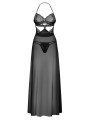 Iliosa Nuisette Longue en Mesh et Dentelle