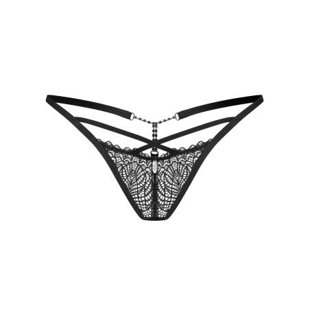 Iliosa String en Dentelle avec Bijou Obsessive Lingerie