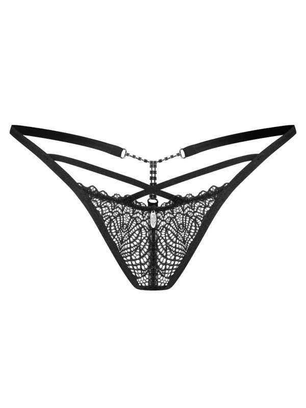 Iliosa String en Dentelle avec Bijou Obsessive Lingerie