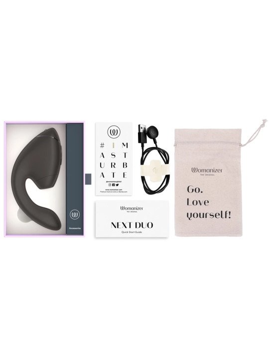 Womanizer Duo Next Pleasure Air 3D Noir Contenu Packaging