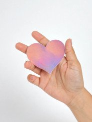 Wow Boobs Caches-téton Coeur Rose