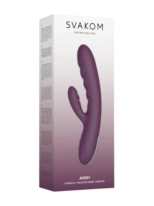 Avery Violet Vibromasseur Rabbit Va-et-Vient Connecté Svakom