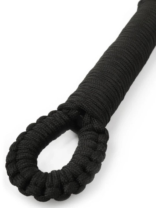 Knot Flogger Martinet Nylon Noir Embout Métal Taboom