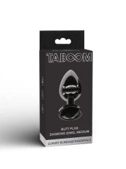Taboom Plug Bijou Anal Noir et Strass Noir M