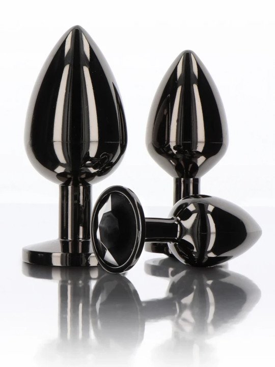 Taboom Plug Bijou Anal Noir et Strass Noir M