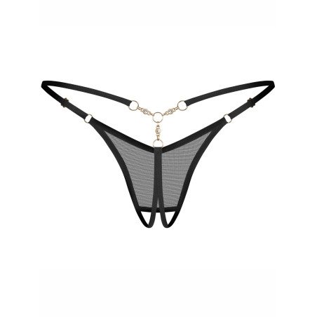 Oxaria String Ouvert avec Bijou Obsessive Lingerie