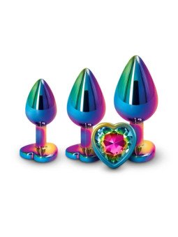 Training Kit Coffret 3 Plug Anaux Coeur Rainbow Rear Assets