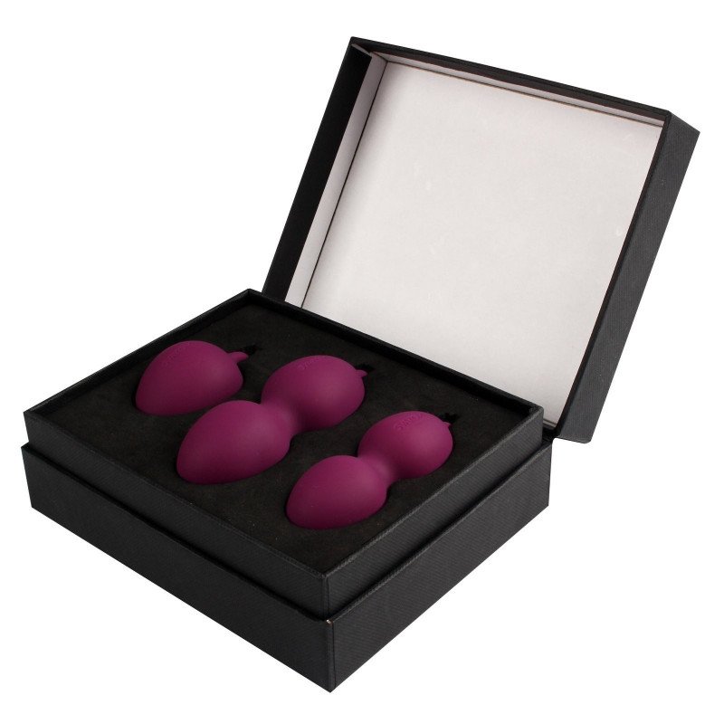 SVAKOM Coffret de 3 boules de geisha NOVA Violet. La Clef des Charmes