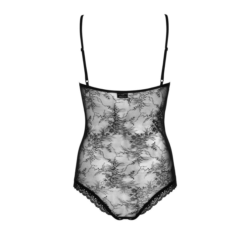 Obsessive Lingerie Body sexy Ouvert Noir SLEVIKA. La Clef des Charmes