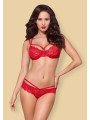 Obsessive, Ensemble en dentelle Rouge 860-SET-3. La Clef des Charmes