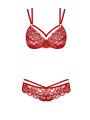 Obsessive, Ensemble en dentelle Rouge 860-SET-3. La Clef des Charmes