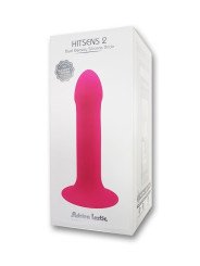 HITSENS 2 Gode Ventouse Rose Fluo Double Densité