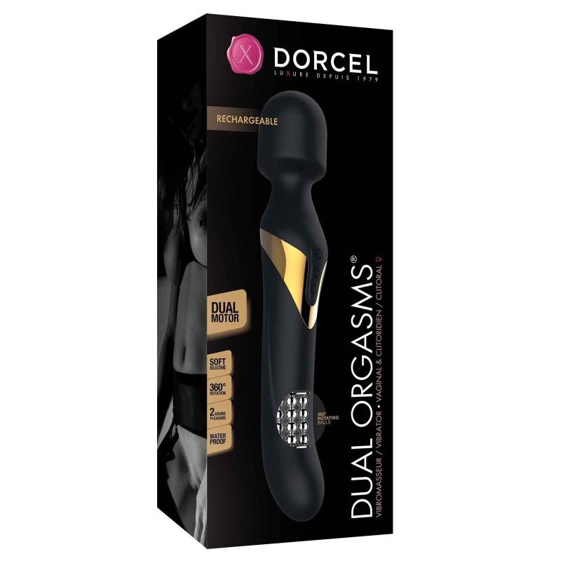 Vibromasseur Wand Rechargeable Dorcel DUAL ORGASMS NOIR