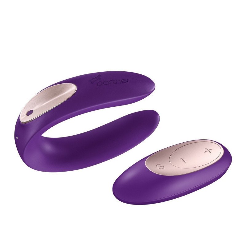 Satisfyer PARTNER DOUBLE PLUS REMOTE Stimulateur Couple Télécommandé La Clef des Charmes