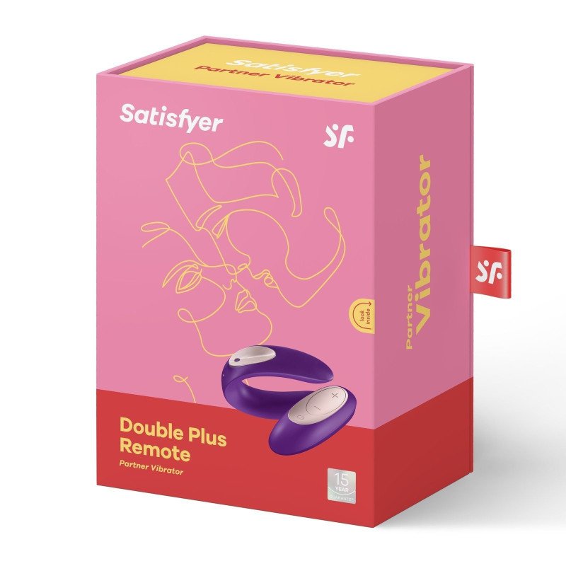 Satisfyer PARTNER DOUBLE PLUS REMOTE Stimulateur Couple Télécommandé La Clef des Charmes