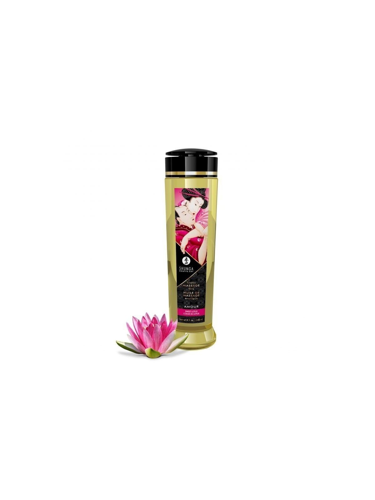 Huile de Massage Erotique AMOUR Coeur de Lotus - La Clef des Charmes