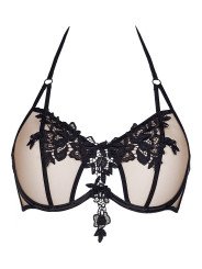 HOT SEVILLA Soutien gorge Tulle et Dentelle Noir V-8841