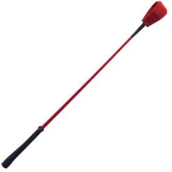 Cravache en Cuir Rouge 70 cm - La Clef des Charmes