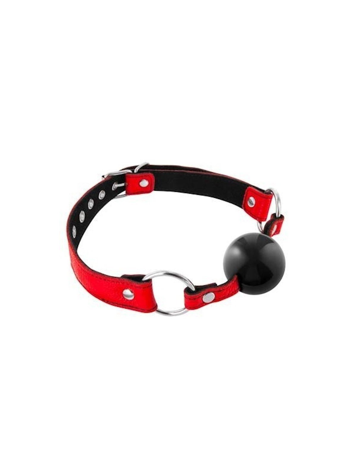 Fetish Premium GAG BALL RED - Bâillon Boule en Cuir Rouge