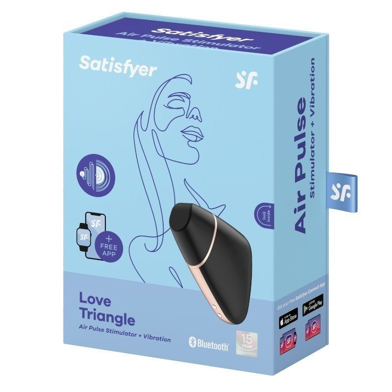 Stimulateur Connecté SATISFYER LOVE TRIANGLE Noir La Clef des Charmes