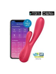 Vibromasseur Rabbit Connecté Satisfyer MONO FLEX ROUGE La Clef des Charmes