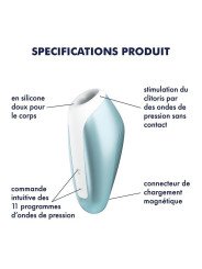 Mini Stimulateur SATISFYER LOVE BREEZE BLEU La Clef des Charmes