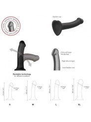 Dildo Bendable Strap-on-Me Double Densité Caramel L La Clef des Charmes