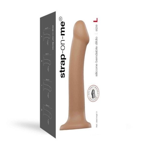 Dildo Bendable Strap-on-Me Double Densité Caramel L La Clef des Charmes