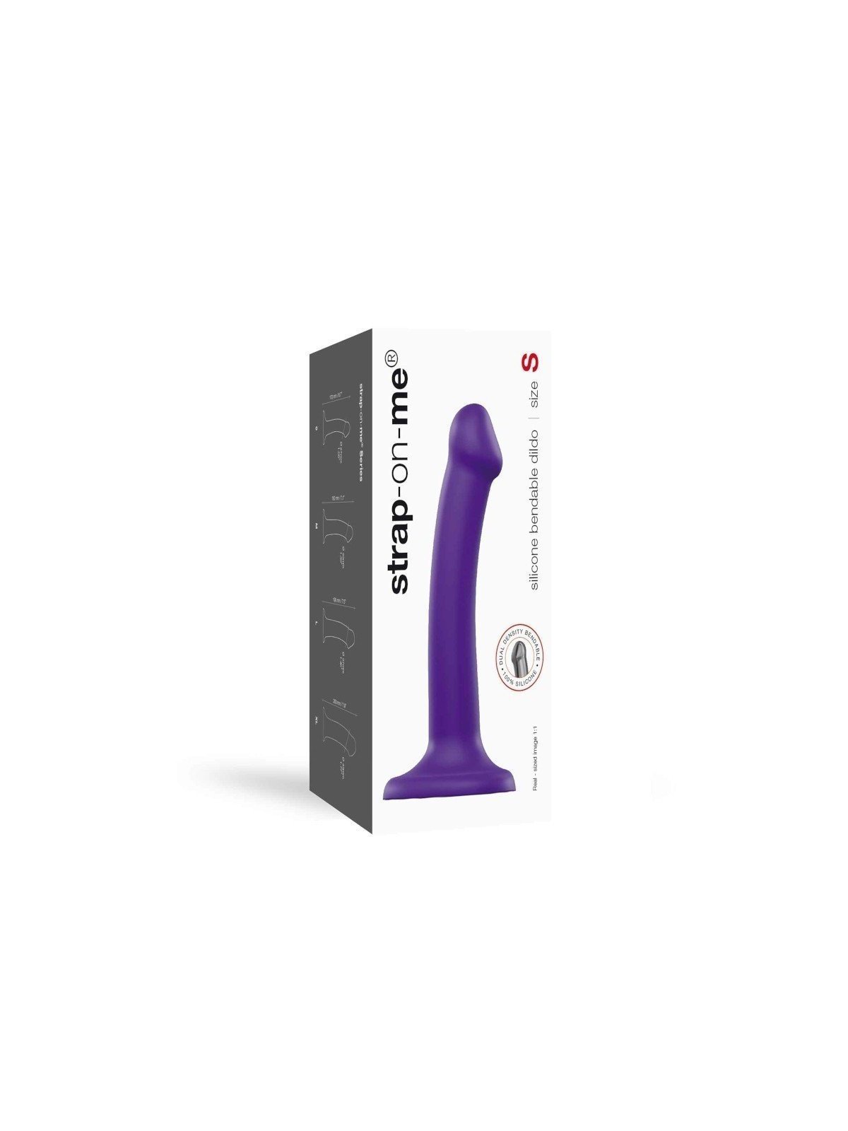 Dildo Bendable Strap-on-Me Double Densité Violet S La Clef des Charmes