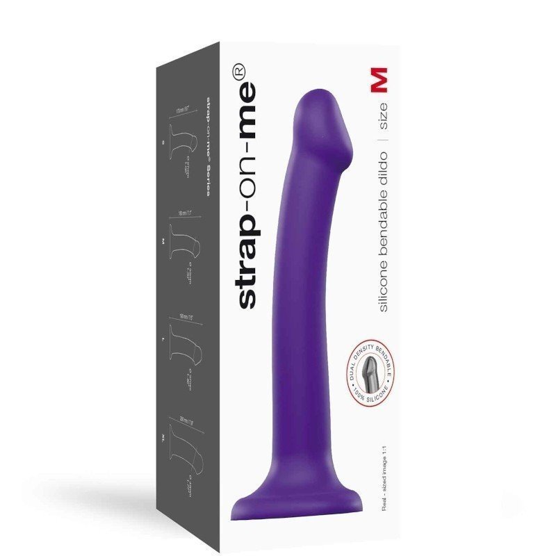 Dildo Bendable Strap-on-Me Double Densité Violet M La Clef des Charmes